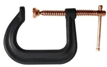 C Clamp, Copper Plated Spindle