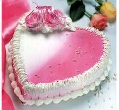 Heart Shaped Strawberry Cake