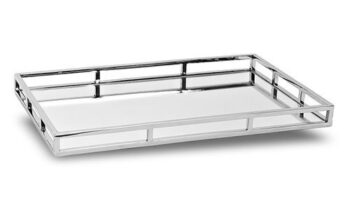 Nickel-Plated Stainless Steel & Glass Tray