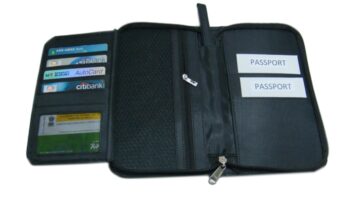 Essart Synthetic Travel Document Holder With Zippe