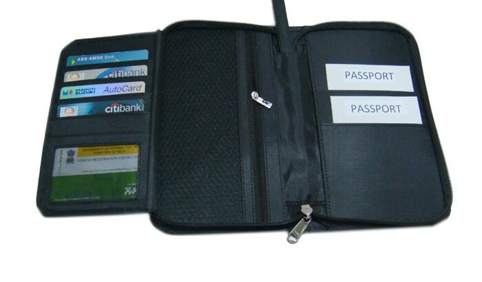 Essart Synthetic Travel Document Holder With Zippe