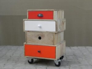 Wooden 4 Drawer Cabinet
