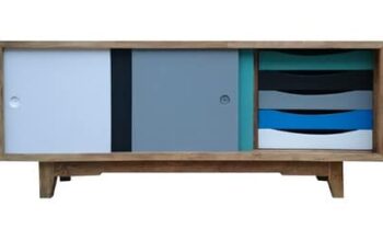 Sliding Door TV Cabinet (with Drawers)