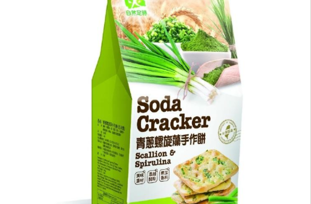 Green Footprint- Scallion & Spirulina Soda Cracker