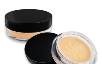 Face makeup silky loose powder with puff