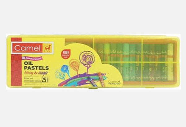 Camel Oil Pastel With Reusable Plastic Box – 25 Shades
