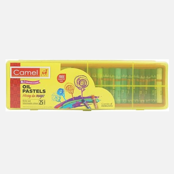 Camel Oil Pastel With Reusable Plastic Box – 25 Shades