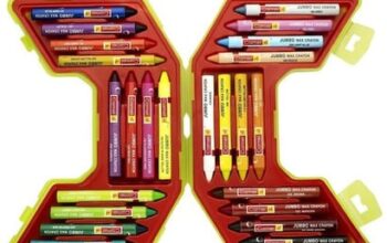 Camlin Kokuyo Jumbo Wax Crayon Set – 24 Shades (Multicolor)