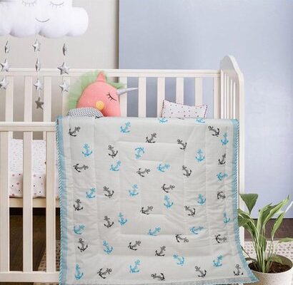 Hand Block Printed Baby Quilt