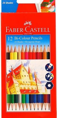 Faber-Castell Bi-Color Pencil Set – Pack Of 12 (Assorted)